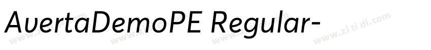 AvertaDemoPE Regular字体转换